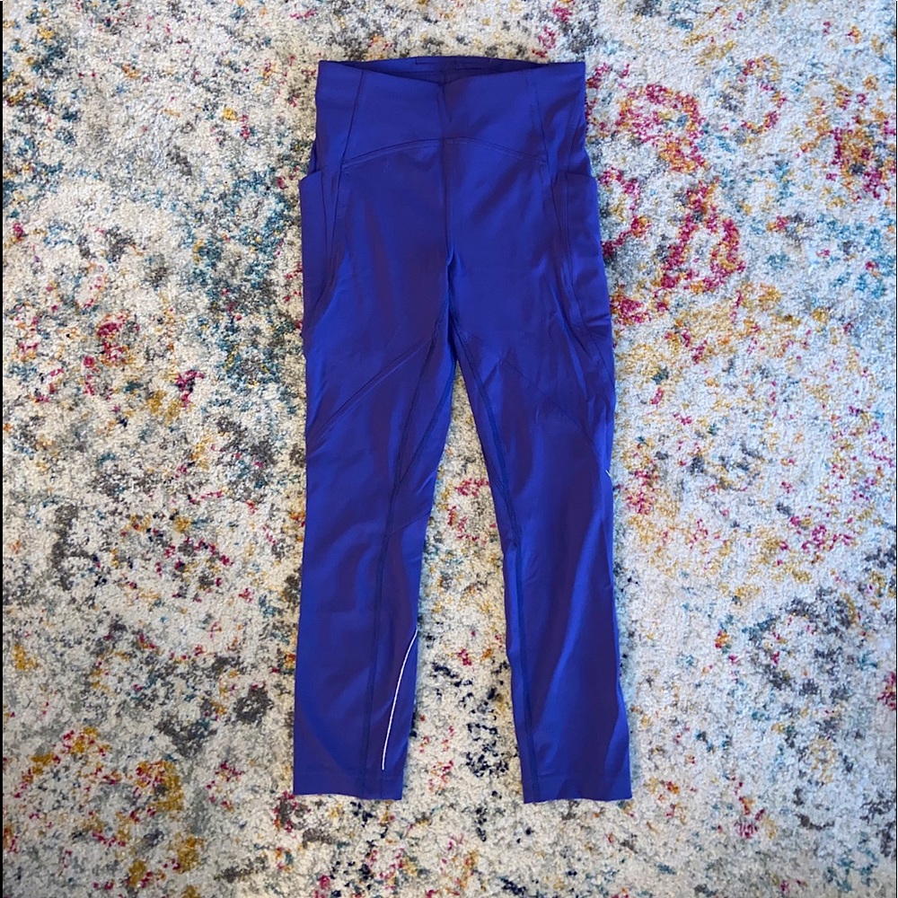 Lulu Lemon Fast and Free 25” purple leggings